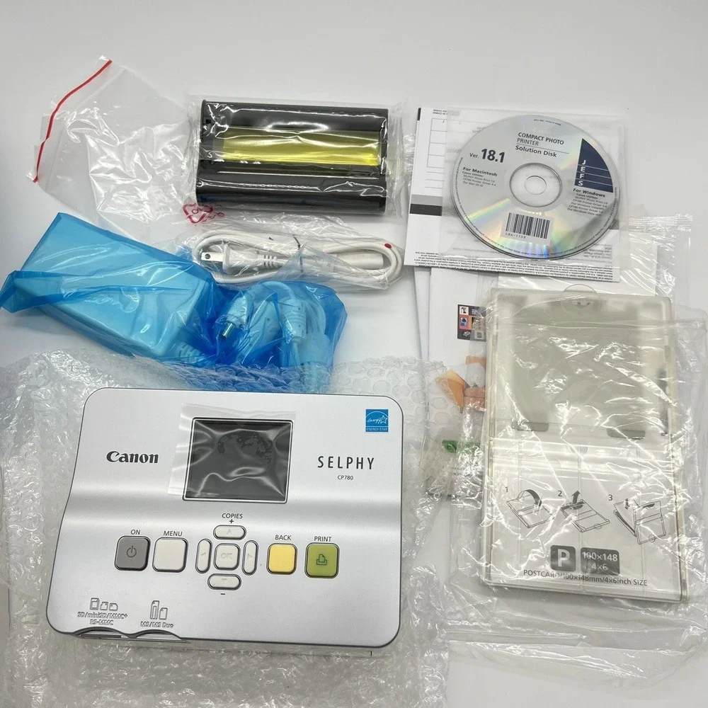Canon CP780 SELPHY Portable Photo Printer, Silver,Photo Paper Open Box